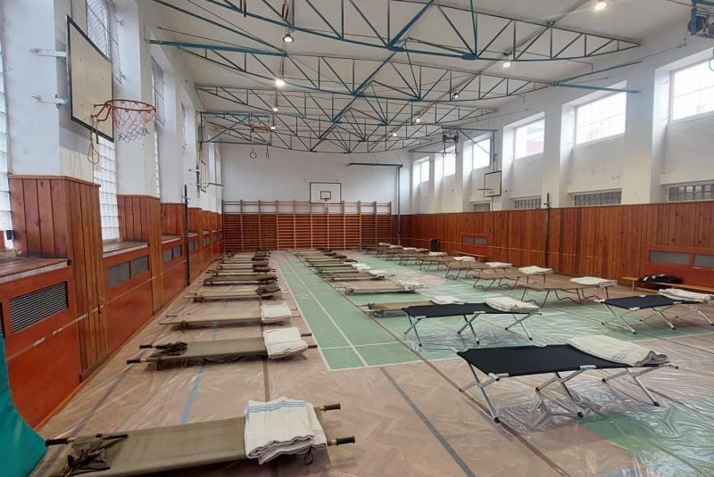 Evakuačné zariadenia pre utečencov z Ukrajiny