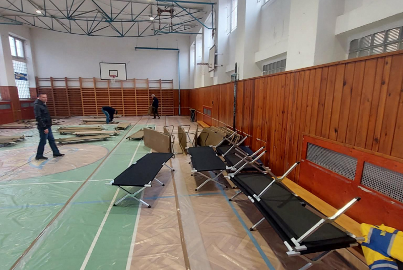 Evakuačné zariadenia pre utečencov z Ukrajiny