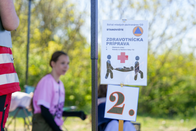 Okresné kolo súťaže mladých záchranárov civilnej ochrany (CVČ Po