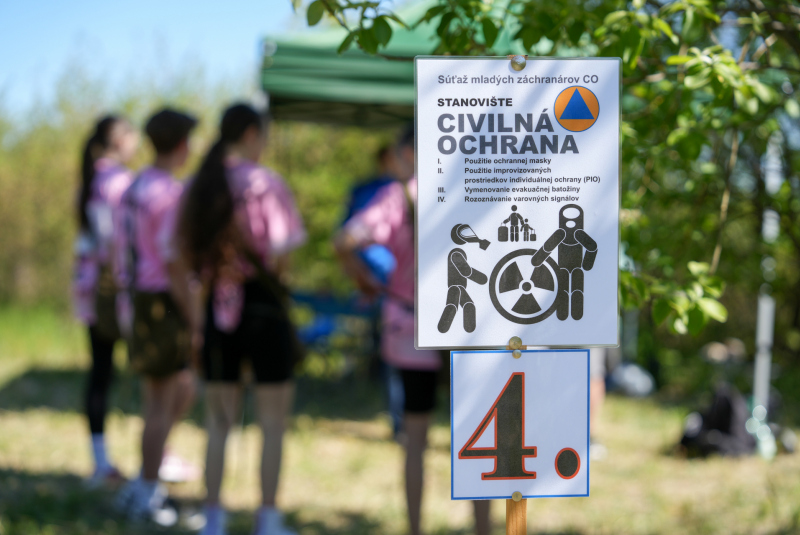 Okresné kolo súťaže mladých záchranárov civilnej ochrany (CVČ Po